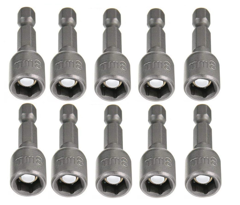 Hex Magnetic Power 8Mm 5/16 Socket Adapter Drill Bit Nut Driver Set 1/4 Inch He