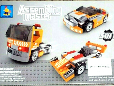 Assembling Master 3-in-1 Super Vehicles Building Blocks Set 135 Pieces Truck Car