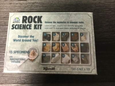 Toysmith Mineral Rock Science Kit with Magnifying Viewer