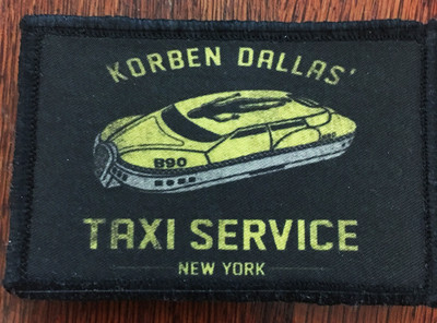 The Fifth Element Juniors T-Shirt Korben Dallas Taxi Service Gold Tee