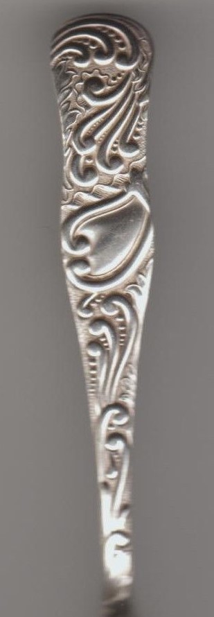 McVicker's Theatre Blue Jeans 50t Illinois Sterling SILVER INLAID Souvenir Spoon