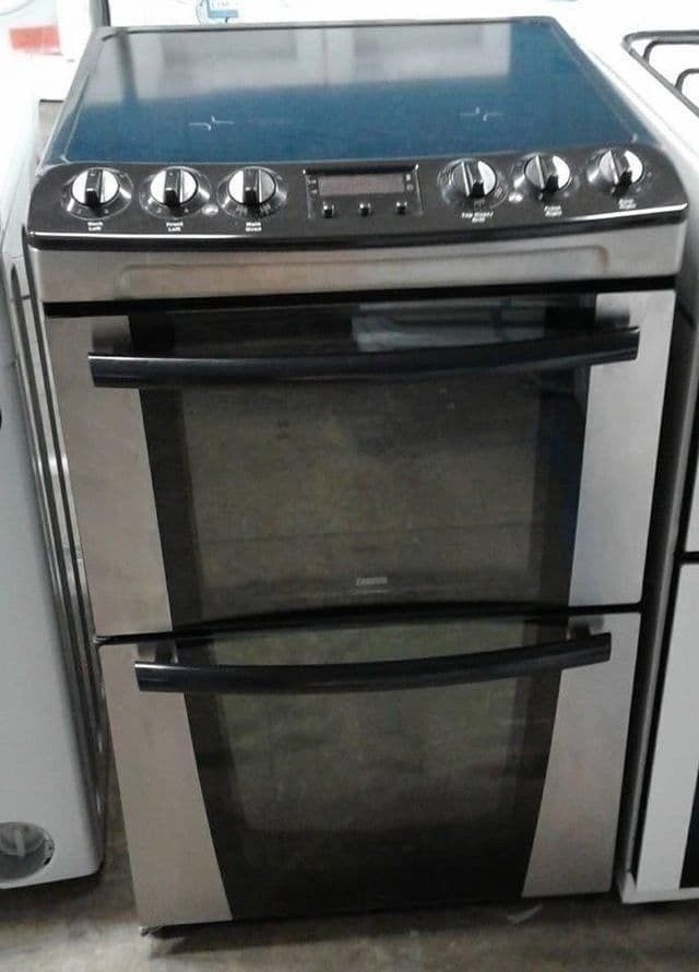 Zanussi stainless steel 55cm free standing electric cooker, 4 months
