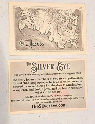 The Silver Eye Webcomic Double-Sided Map and Blurb Card