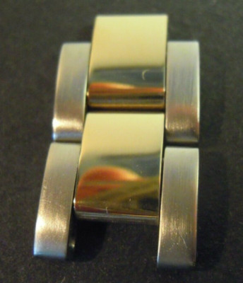 KIENZLE-  2  MAGLIE PER BRACCIALE ACCIAIO/ORO-LARGH. 13 mm -NUOVO-MAI USATE-8