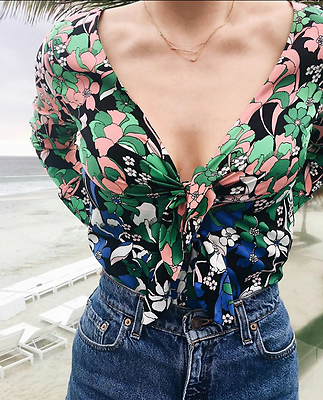 Zara top wrap bodysuit
