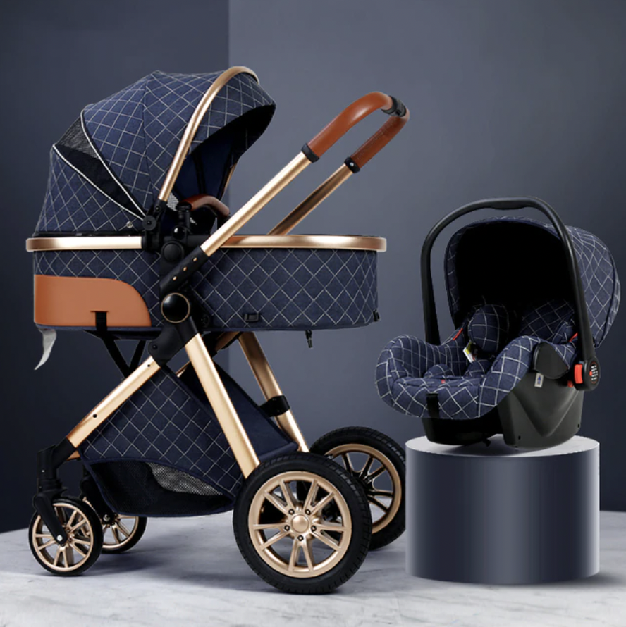 Luxury 3 in 1 Baby Stroller Foldable Strollers Babies carriage