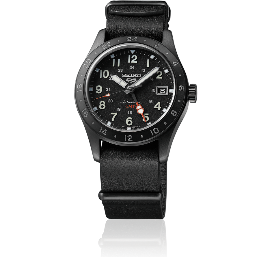Pre-owned Seiko Psl  5 Sports Sbsc013 Field Sports Gmt Mechanical Automatic Watch 39.4mm