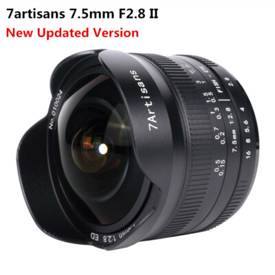 7artisans 7.5mm F2.8 II Wide Angle Fisheye Lens for EF-M M100 M50 M6 M3 M200 M2