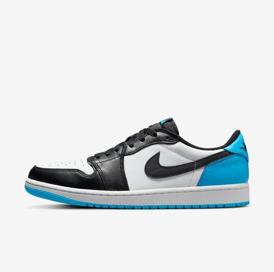 

Мужские кроссовки Nike Air Jordan 1 Low OG Black and Dark Powder Blue/UNC CZ0790-104 US6-12, Черный, Air Jordan 1 Low