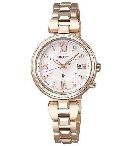 Pre-owned Seiko Lukia Ssqv058 Solor Radio Women's Watch Titanium Model Sapphire Glass
