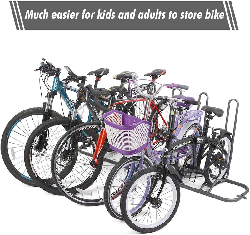 Ikkle Bike Parking Stand, Bike Rack Bicycle Floor Parking Stand for 5 Bikes, Adj