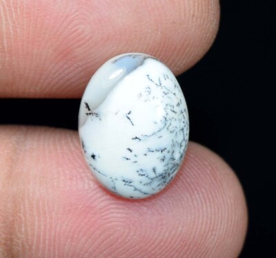 6.80 Cts. 100% Natural Dendrite Opal Oval Cabochon Flat Back Loose Gemstones