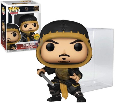 Chase Mortal Kombat 2021 Scorpion Funko Pop! Figure #1055 in Protector