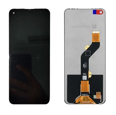 For Tecno Spark 7 KF6 Touch Screen Digitizer Glass LCD Display Assembly + Frame