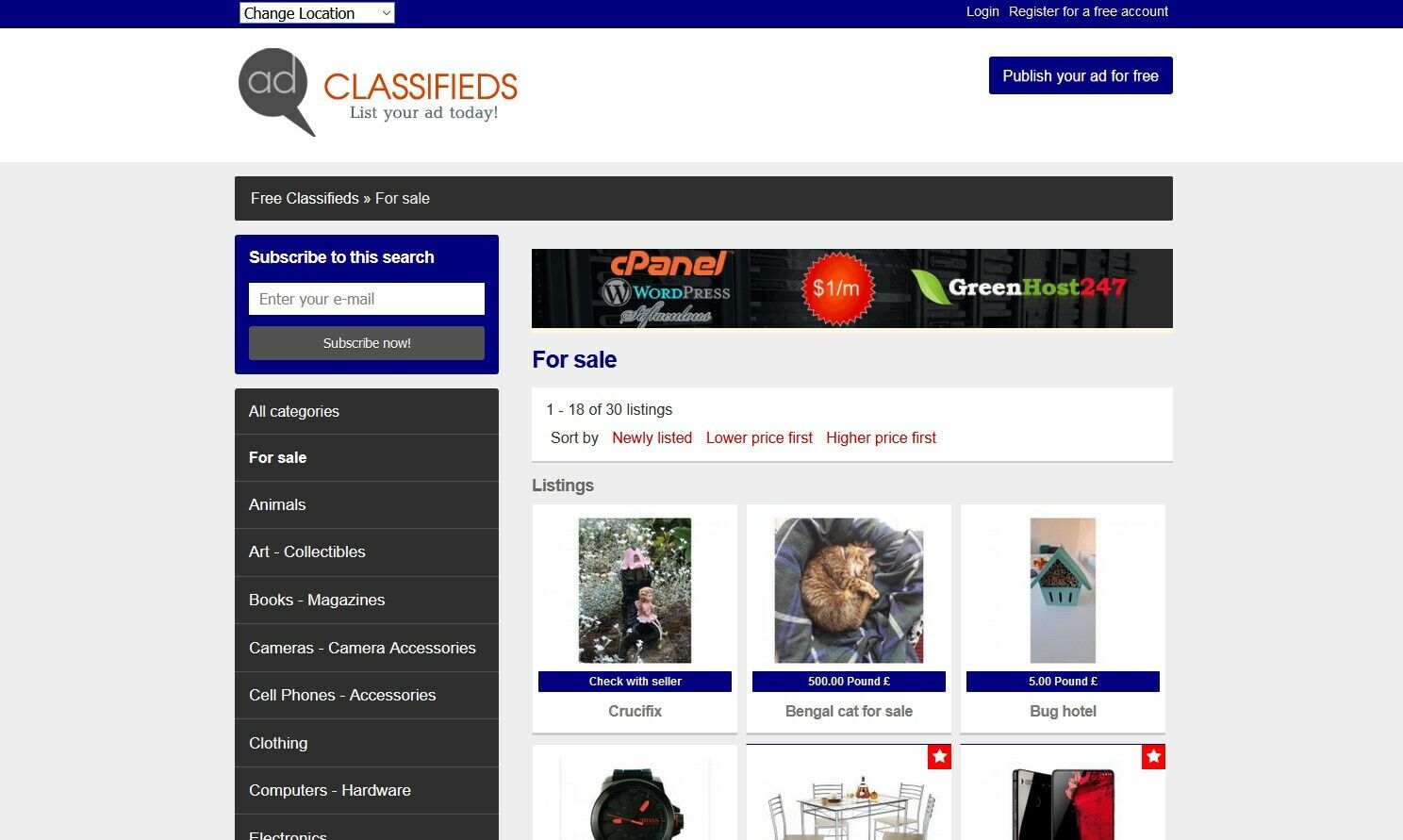 Classifieds Ads Website + Free Hosting with SSL 1