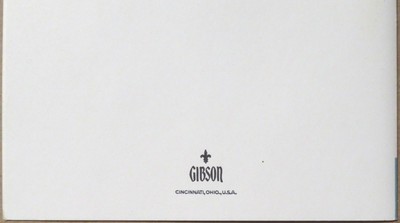 Vintage Christmas Card UNUSED MCM Village Square Houses Lady Dress Man Suit Tree