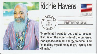 6° Cachets 5787 Freedom flag Richie Havens quote