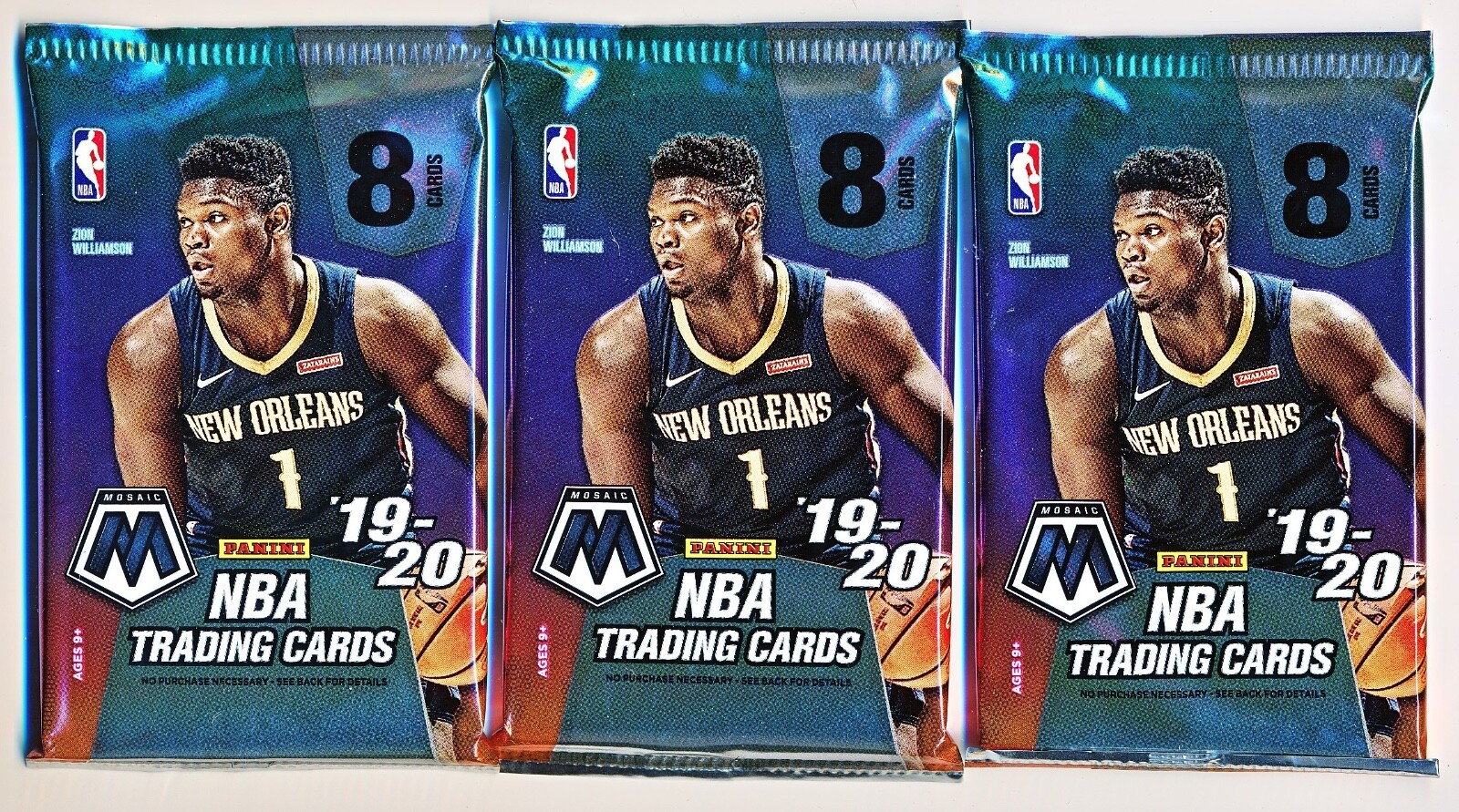 x3) 2019-20 Mosaic Basketball Fast Break Pack - 8 Cards | eBay