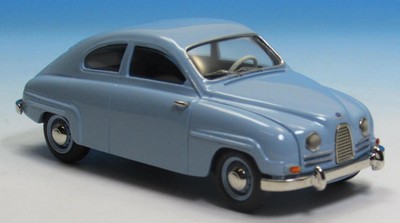 1956 Saab 93 light blue 1/43 whitemetal/pewter & resin ready made