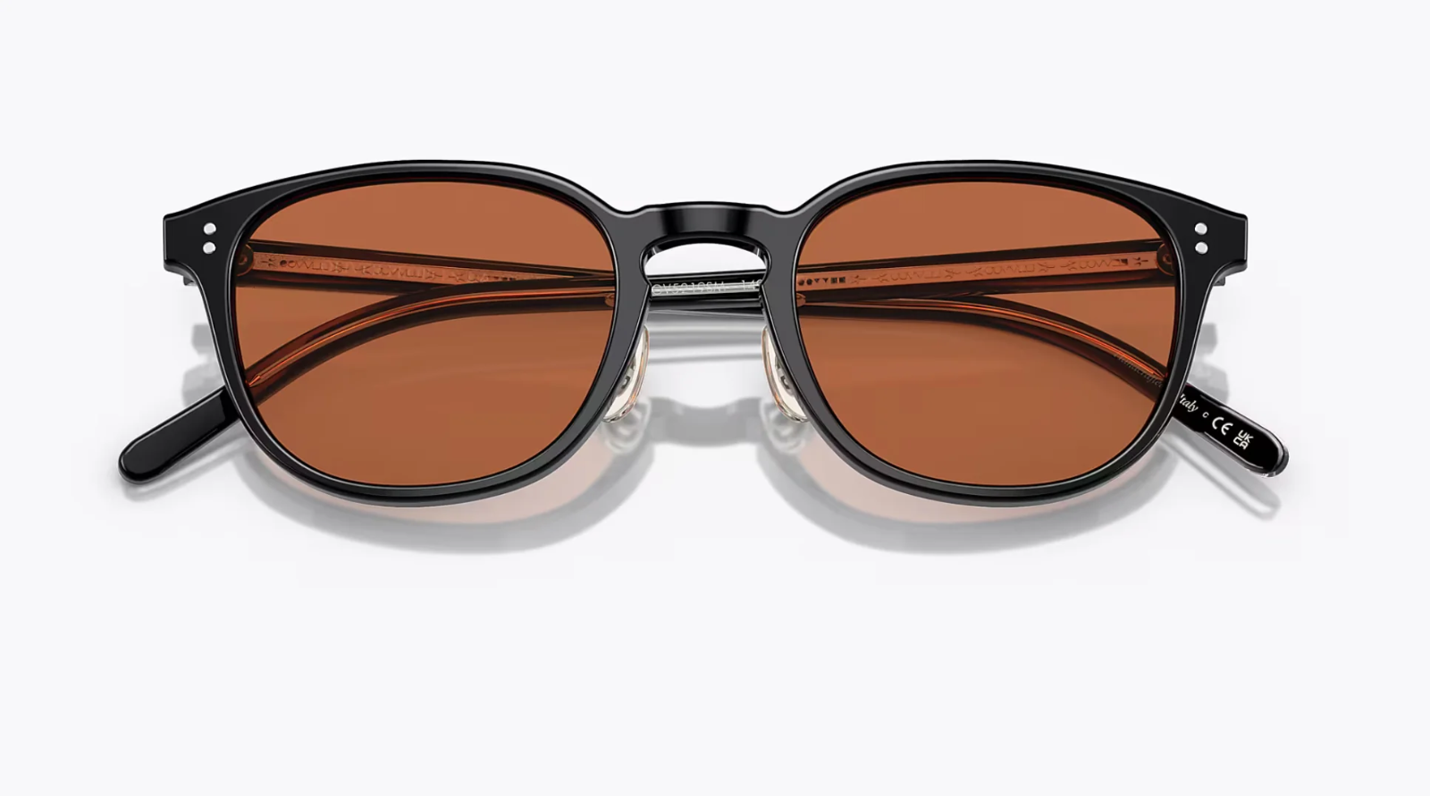 Pre-owned Oliver Peoples Fairmont Sun F 49mm Ov 5219 Sm 149253 Black Persimmon Sunglasses In Orange