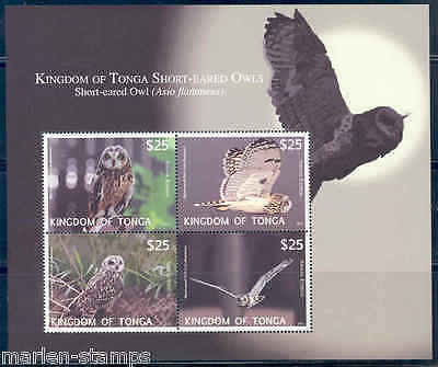TONGA  2012  'OWLS '  SHEET MINT NH THESE HAVE EXTREMELY HIGH FACE VALUE