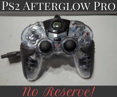  PS2  Pelican Afterglow Pro Playstation 2 - CLEAR Controller For PlayStation 2