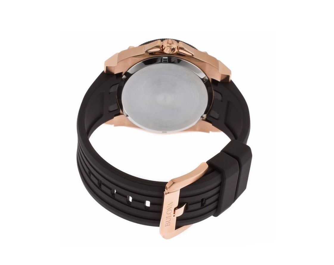 Bulova Icon Collection Quartz Men's Black Silicon Calendar Bulova Icon Collection Quartz Men's Black Silicon Calendar