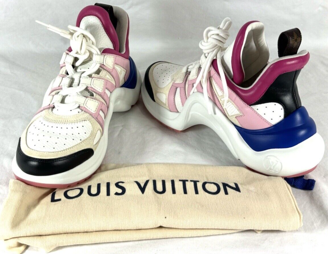 靴 Louis Vuitton ARCHLIGHT sneaker Louis Vuitton Louis Vuitton Multicolor Leather and Fabric