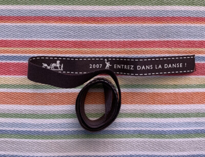 Authentic HERMES Bolduc Ribbon 2007 Shall We Dance/Entrez Dans La Danse!  46in