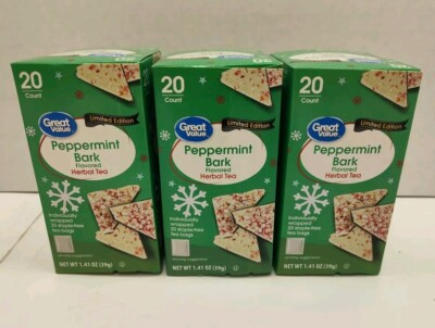 Great Value Lot Of 3 Peppermint Bark Herbal Tea 20ct Limited Edition 10/02/25
