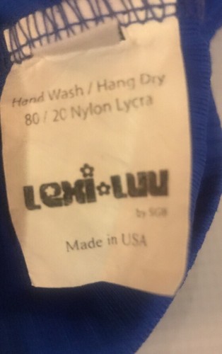 Girls Lexi Luu Dancewear Dance Top Size M Royal Blue