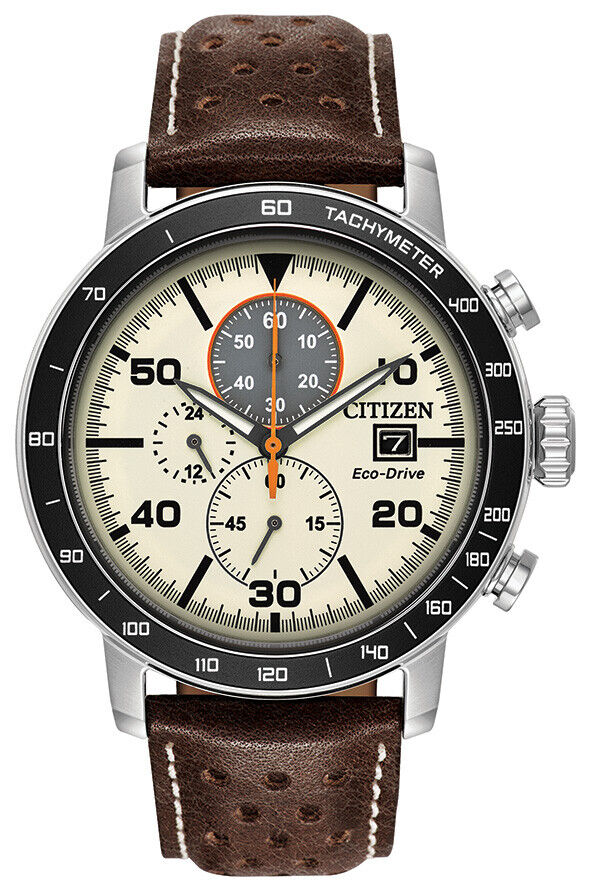 citizen eco drive tachymeter black