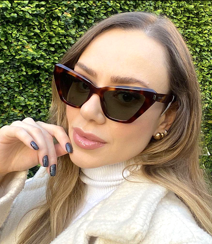 SAINT LAURENT YVES SAINT LAURENT SL466-002-54 HAVANA SUNGLASSES