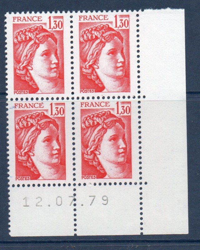 Timbre NÂ° 2059- Coin Date Du 12-7-79- Ttb - Sabine De Gandon