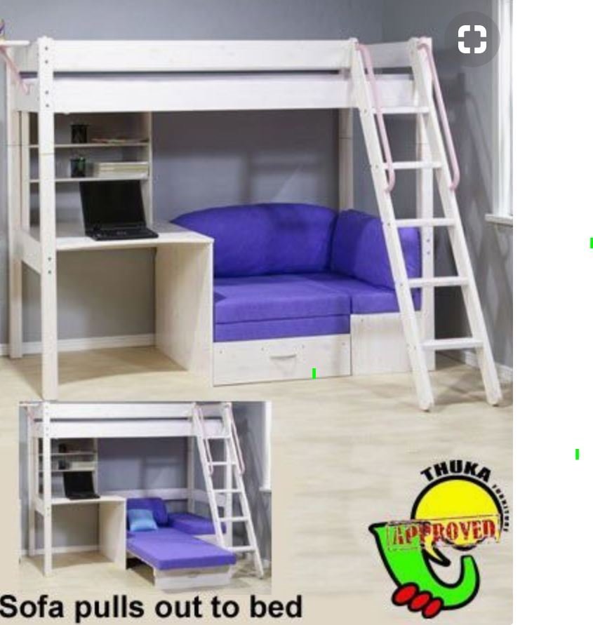 High Sleeper Bed With Desk And Sofa In Guildford Surrey