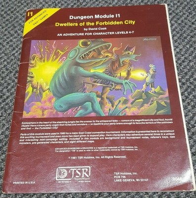 Dwellers of the Forbidden City I1 ADD Advanced Dungeons Dragons TSR 9046