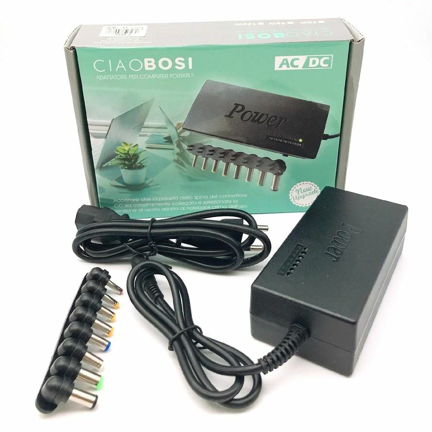 Alimentatore Universale Notebook Portatile Laptop Pc Switching 96W linq T-9033