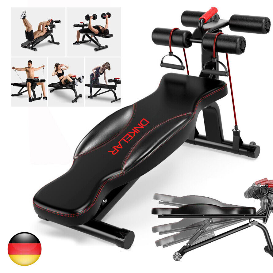 Sit-Up Bank Bauchtrainer Trainingsbank Fitness Rückentrainer Hantelbank Klappbar