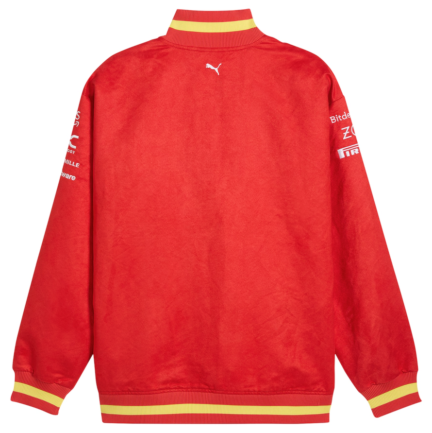 Pre-owned Puma Scuderia Ferrari F1 Official Varsity Bomber Jacket Special Edition  Red 2024
