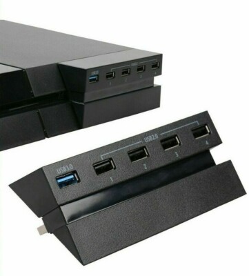 USB Hub Splitter 5-Ports For PS4 Playstation 4 Console Expansion Adapter Charger