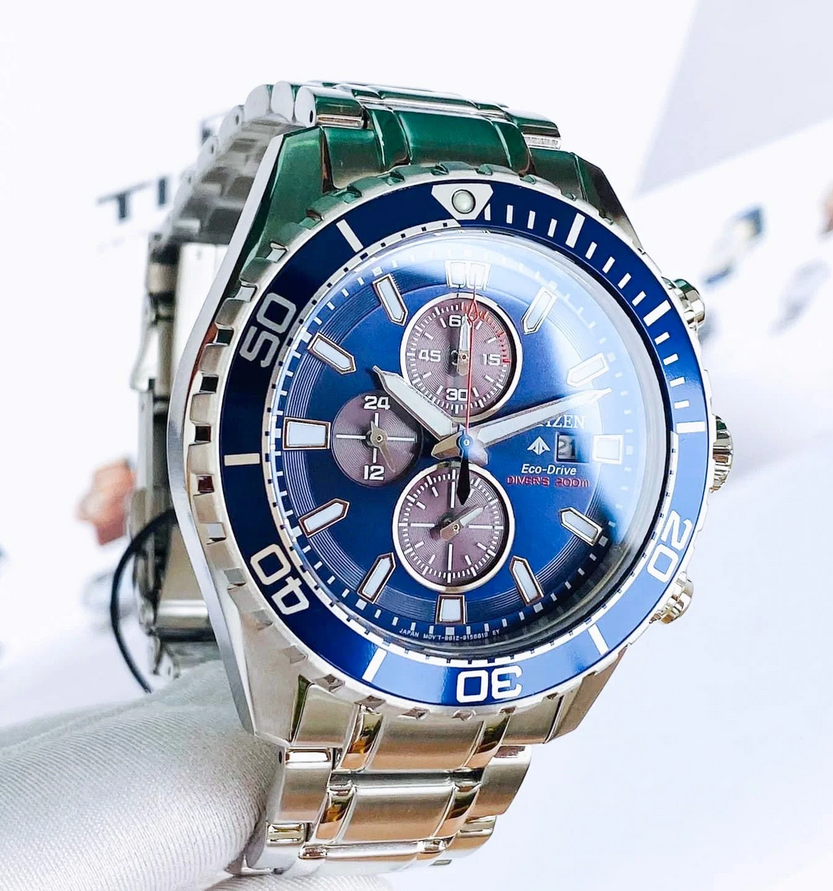 Pre-owned Citizen Ca0710-58l Promaster Diver Blue Dial Men's Watch