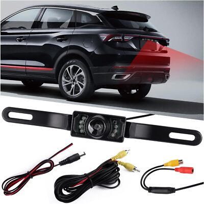 7 LED CMOS Rear View Backup Parking Reverse Camera Back HD Vision Waterproof