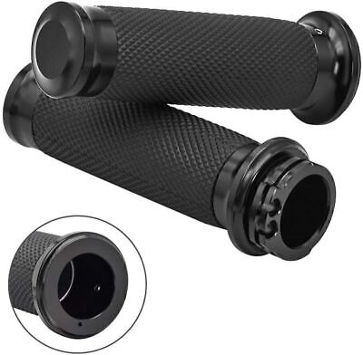 1'' Black Motorcycle Handlebar Hand Grips Fits for Harley Dyna Sportster XL1200