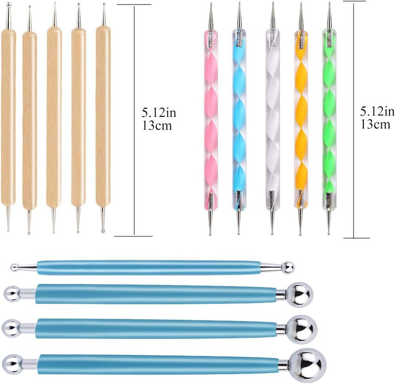 14 PCS Dotting Tools Ball Styluses with Box, Dotting Tools Set Rock Painting, Po