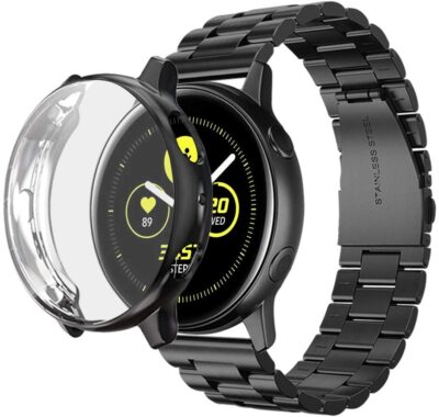 Stainless Steel Strap Band +Case Cover For Samaung Galaxy Watch 4 /Active 2 40MM