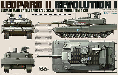 Tiger Model 1/35 4629 Modern German MBT Leopard II Revolution I Main Battle Tank