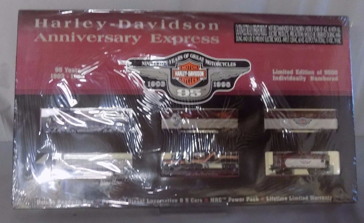 NEW SEALED Harley Davidson 95th Anniversary Express Trainline Walthers HO Train
