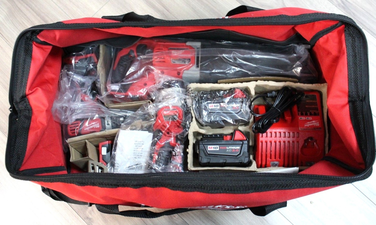 M18 18-Volt Lithium-Ion Cordless Combo Tool Kit (4-Tool) with (2) 3.0Ah Batts