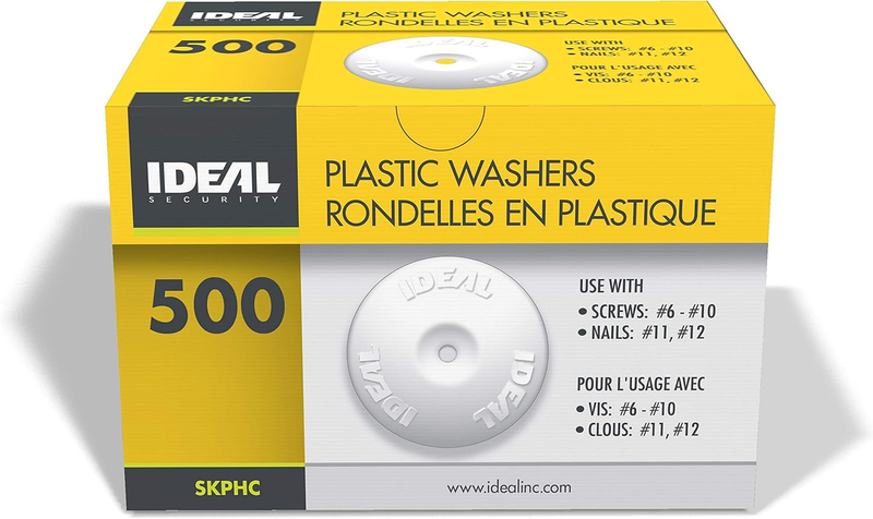 Inc. SKPHC 500/Box Plastic Cap Washers, White Plastic 7/8 Inch