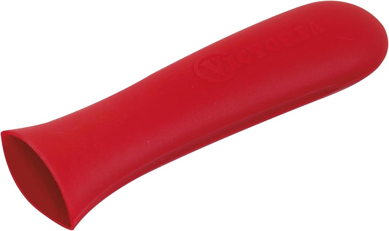 Silicone Cast Iron Handle Cover. for 10 to 12 Inch Skillets, Large, Red